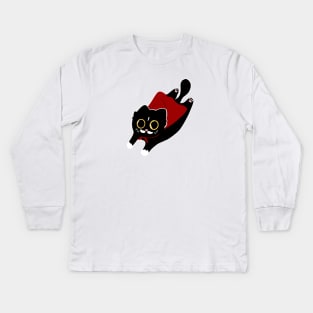 Brave Super Cat Kids Long Sleeve T-Shirt